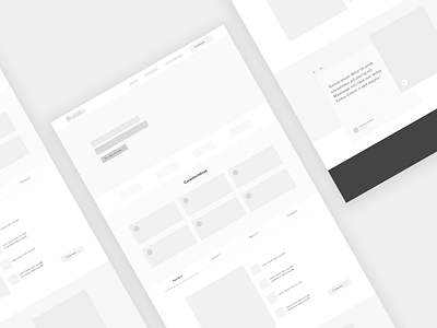 Wireframe landing page