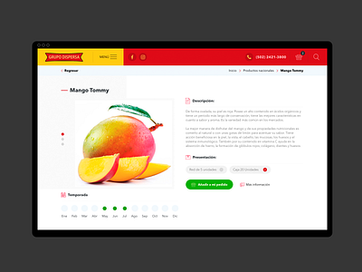 Dispersa design fruit guatemala product detail product page prototype red ui ux web website yellow