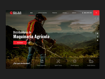 IDH WEBSITE agriculture brand design guatemala homepage industrial red ui ux web design webdesign website