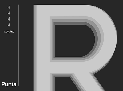 New Font Teaser | Punta Works abstraction black font font design minimal sans serif stylized teaser weights white