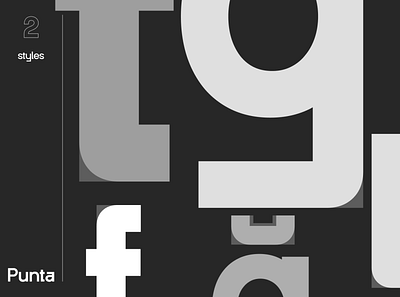 New Font Teaser | Punta Works branding design font icon logo logodesign minimal sans serif sharp type typeface typography ui