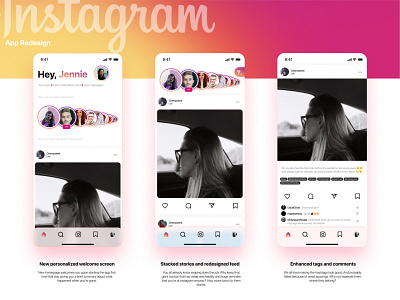 Instagram Redesign | UI Personal Projects