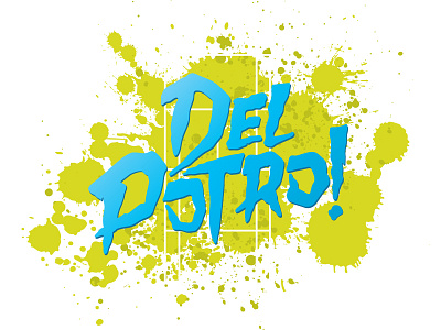 Del Potro! illustrator tennis type typography