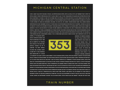 Michigan Central Station - Train No. 353