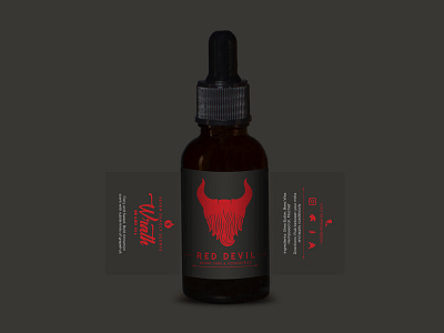 Red Devil Beard Co. Wrath Beard Oil Label