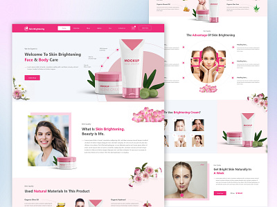 Skincare Product Landing Page beauty product cosmetic design homepage landingpage skin skin care skincare product landing page ui ux web design