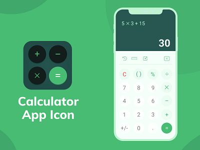 Calculator App & Icon app appicon figma icon ui userinterface ux