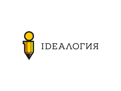 Idealogia Logo branding i identity logo pencil