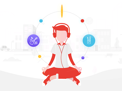 Inner Peace design meditation multitasking peace webdesign