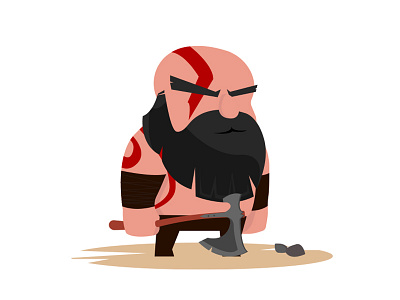 Kratos god of war illustration kratos video game