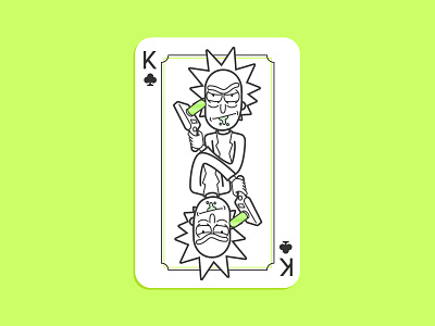 Rick And Morty Playing Card