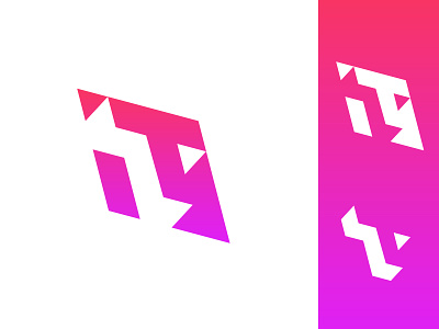 T Logo 3d design flat lettering logo minimal monogram single letter t type