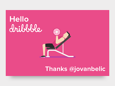 Hello Dribbble Ali dribbble first hello invite. new shot thanks