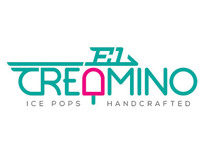 El Creamino Logo branding car concept icecream illustraion logo logotype pop popup wordmark