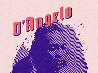 D'Angelo Poster blackletter dangelo grain pink poster