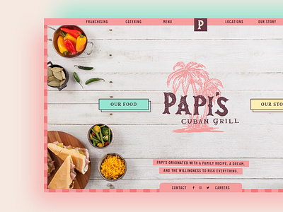 Papi's Cuban Grill Website ui ux web web design