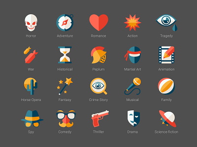 Cultissime App Icons android cinema app design app flat design game app icon ios quizz ui uidesign vector vector illustration