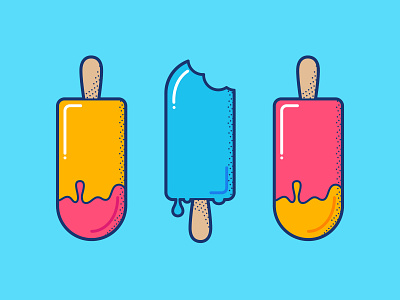 Summer Mood colors ice cream illustration mood pop popsicles summer vector vector art