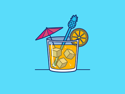 Summer Mood cocktail colors ice cube illustration mood pop summer vector vector illustration