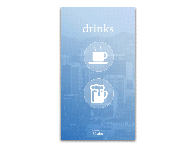 Drinks mobile product design ui design