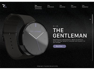 The Gentleman design fashion product ui ux watch web