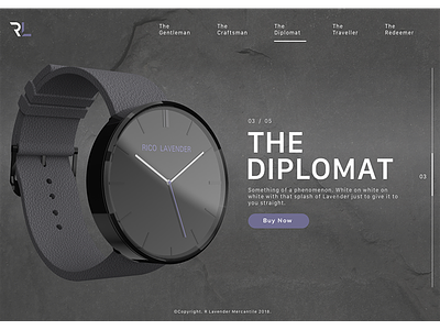 The Diplomat design fashion product ui ux watch web