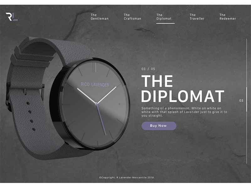 The Diplomat fashion design product ui ux watch web