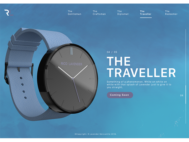 The Traveller fashion design product ui ux watch web