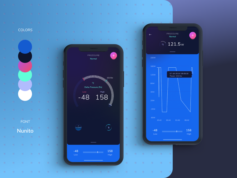 HVAC Smart Sensor Reader infography ui design data visualization smart home product design mobile ux ui product design