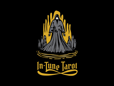 In-Tune Tarot Logo branding design graphic design icon illustration logo minimal tarot typography vector