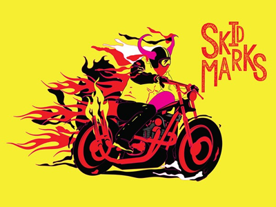 Skid marks design drawing graphic illustration