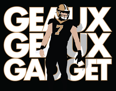 Geaux Geaux Gadget branding design football graphic graphic design illustration louisiana minimal new orleans saints vector