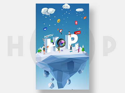 Hop Isometric animation app art branding design dribbble featured icon illustration isometric illustration millenials product branding typography ui uiux designer vector web