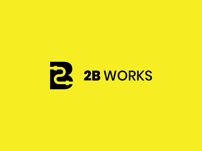 2B Works Pipe Company Logo asad asadnaveed black and yellow creative creative design identity logo logo design minimal modren monogram new logo pipe plumber
