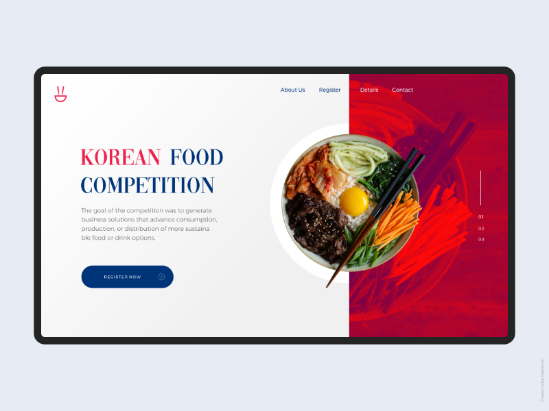 Food Competition Landing Page by Asad Naveed on Dribbble