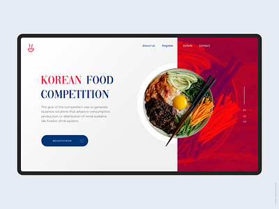 Food Competition Landing Page asad asadnaveed creative creative design landign page minimal ui ux web design