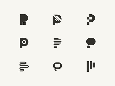 P Logo Collection asad asadnaveed icon identity illustration logo logo design minimal monogram vector