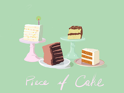 Pieces of Cake birthday cake carrot chocolate dessert mint pedestal piece of cake