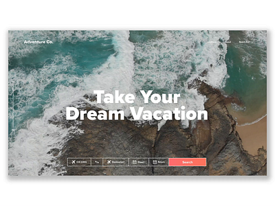 Adventure Co. - Daily UI #003 animation design ui ux web website