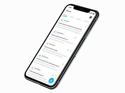 Gmail Mobile Concept app design gmail inbox interface ui