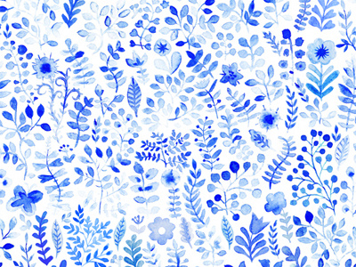 Vector seamless pattern blue pattern seamless vector watercolor