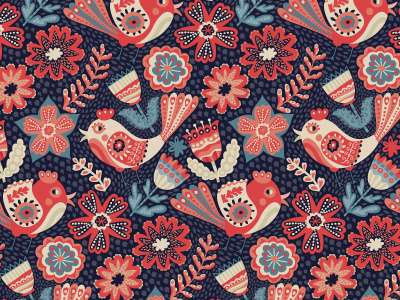 Folk floral pattern folk pattern seamless