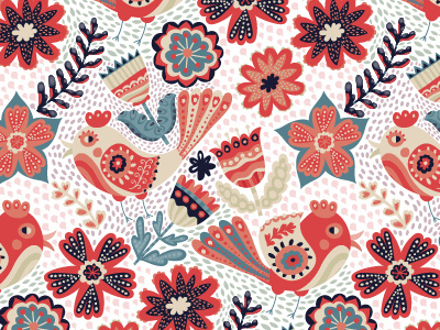 Folk floral pattern floral folk pattern