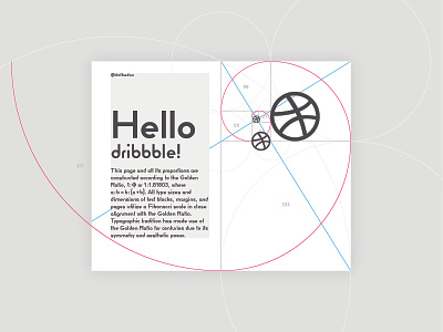 Hello Dribbble! geometry layout design proportion typography