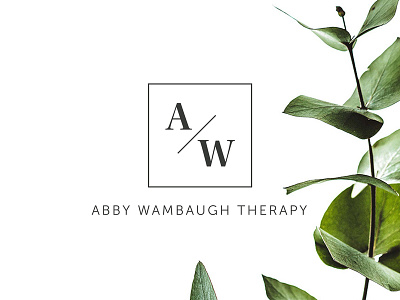 Abby Wambaugh Therapy branding identity logo minimalist typography web design