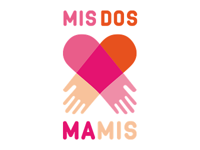 Mis Dos Mamis hand harm heart logo mom
