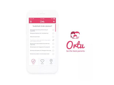 Ortu – parenting app app ui design