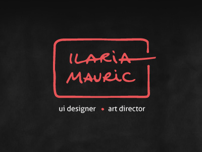 Ilaria Mauric Logo artdirection logo uidesign