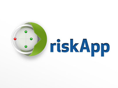 RiskApp logo mobile application design visual design