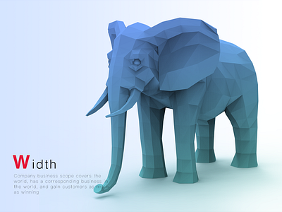 The elephant 3d art cinema 4d design illustration